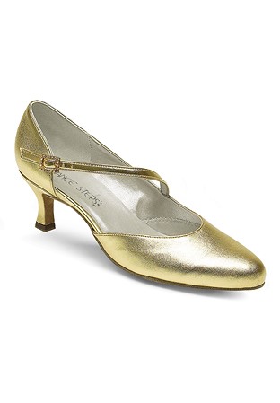 Freed of London Venus Social Dance Shoes-Gold