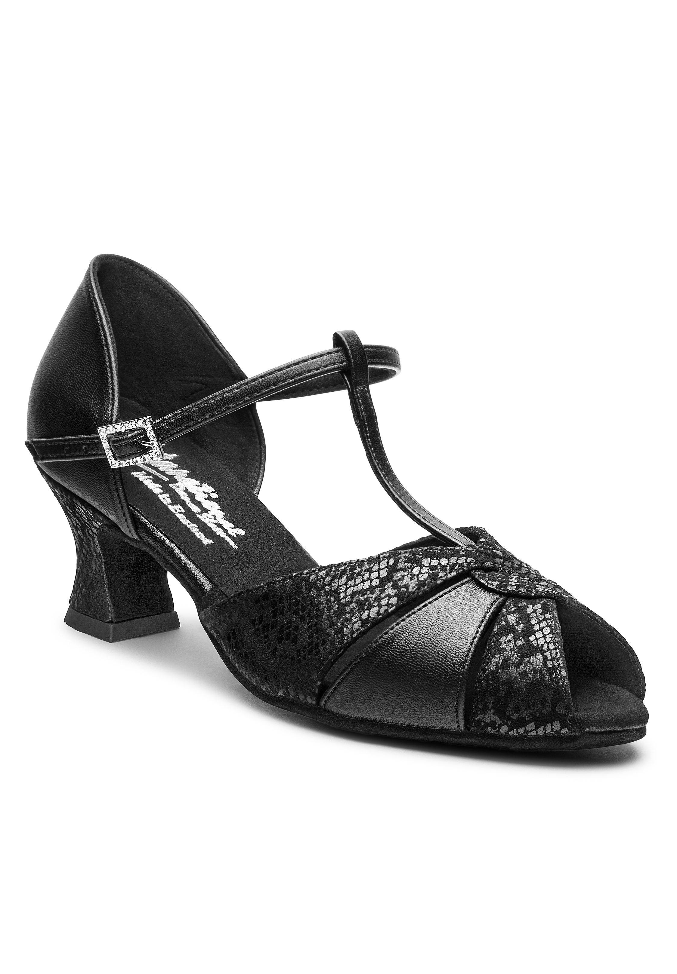 International Dance Shoes IDS 2002 -Black NotCalf / Black Snake