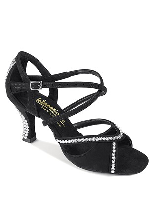 International Dance Shoes IDS Bianca Crystal -Black Nubuck