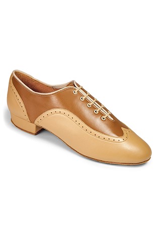 International Dance Shoes IDS Brogue Full-Sole -Tan/Beige Calf