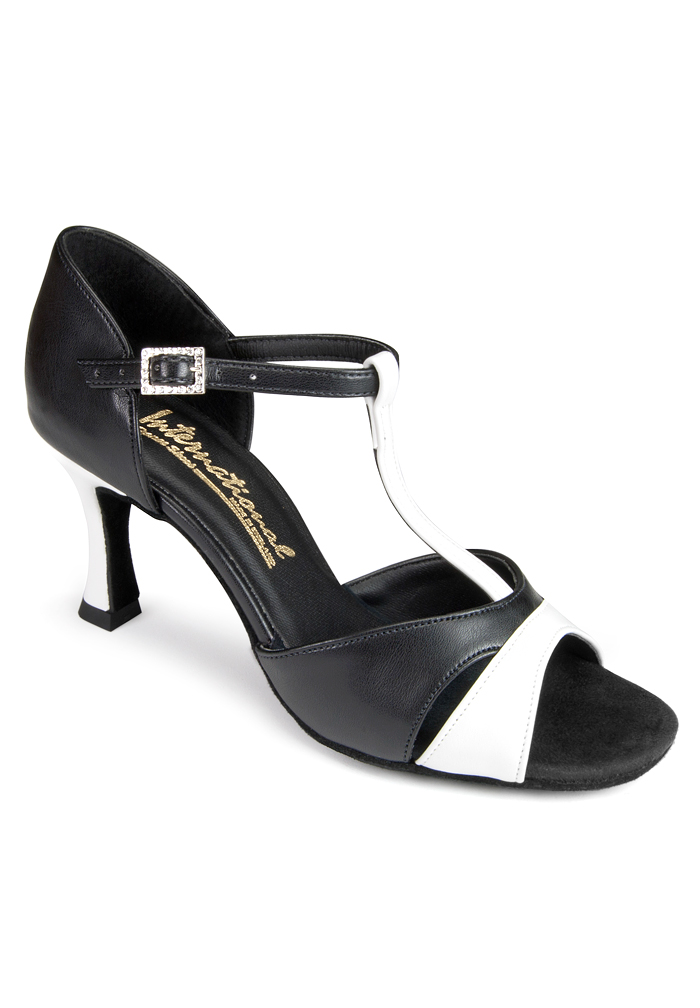 International Dance Shoes IDS C315 -Black Calf/White Calf