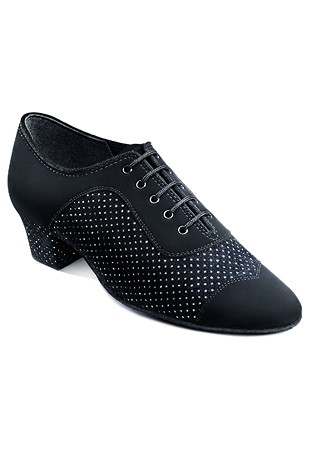 International Dance Shoes IDS CK Line -Black Nubuck/Black Silver Hologram