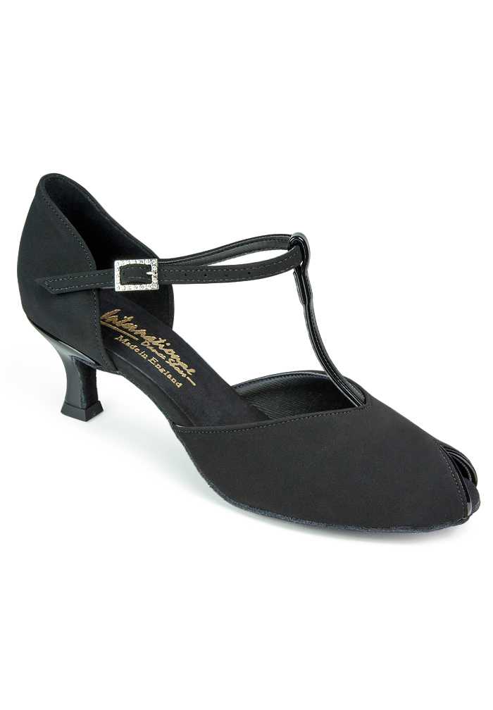 International Dance Shoes IDS Grace -Black Nubuck/Black Patent