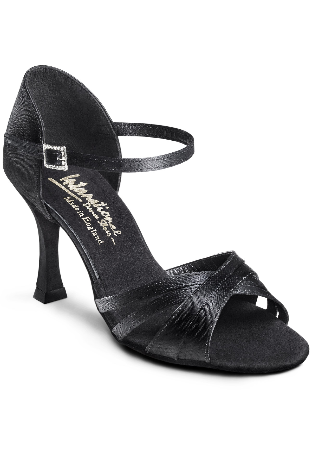 International Dance Shoes IDS Hanna -Black Satin