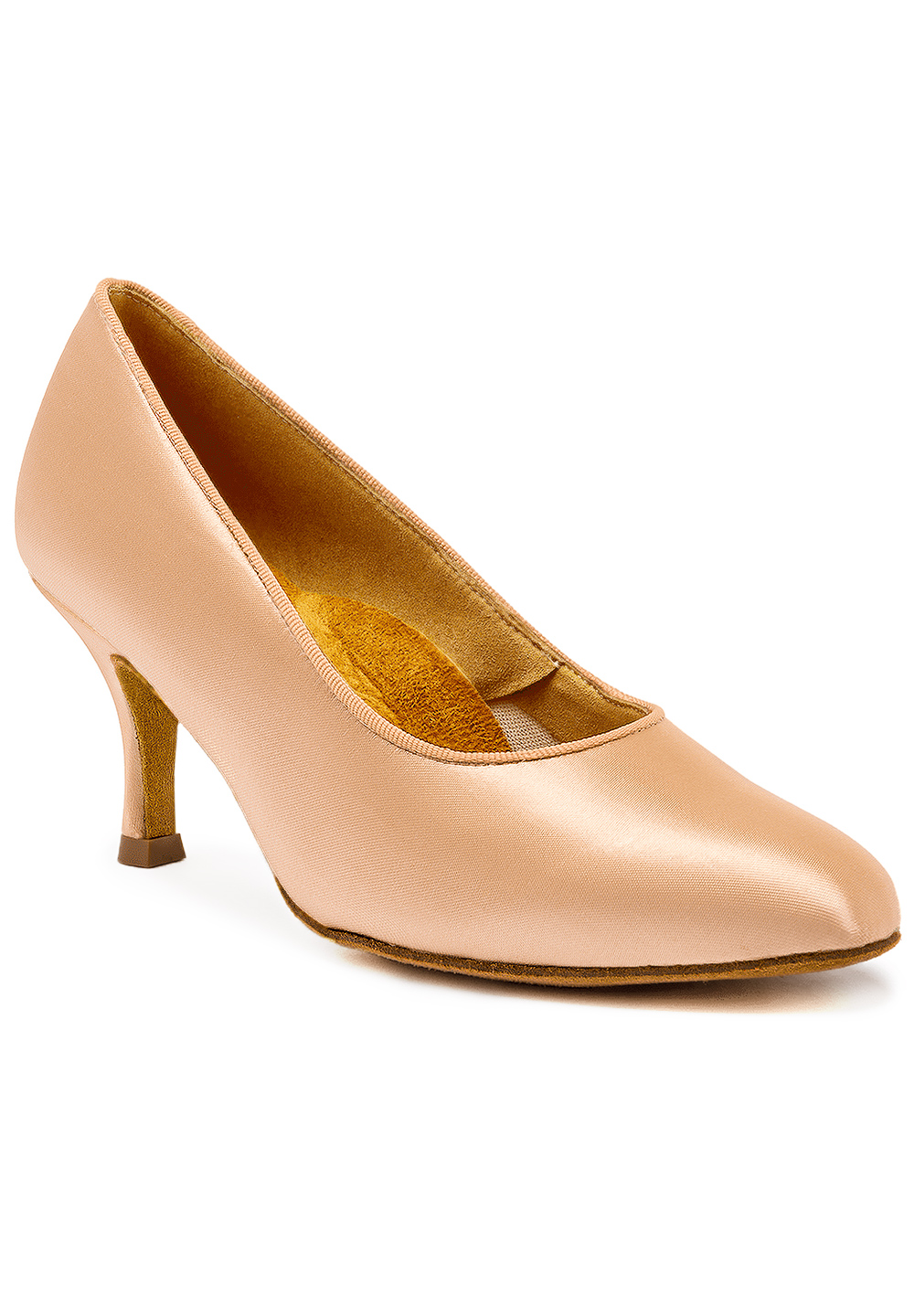International Dance Shoes IDS ICS RoundToe -Peach Satin