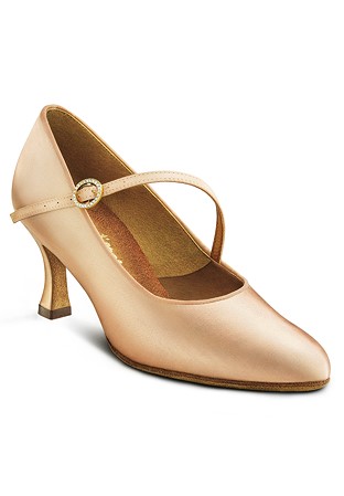 International Dance Shoes IDS ICS RoundToe S/S -Peach Satin