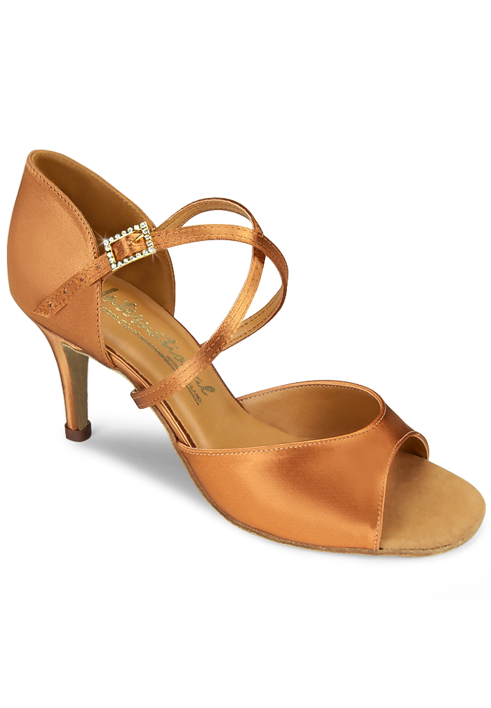 International Dance Shoes IDS Monica -Tan Satin