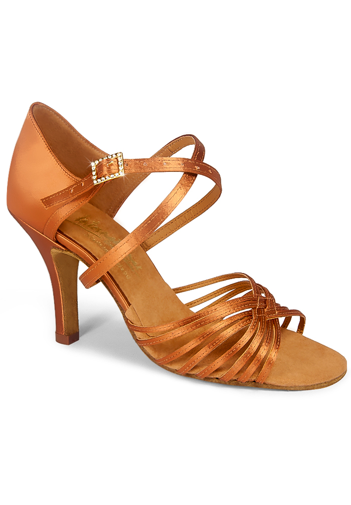 International Dance Shoes IDS Sara -Tan Satin