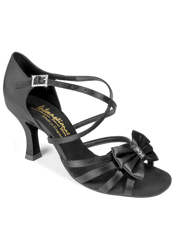 International Dance Shoes IDS Siena -Black Satin