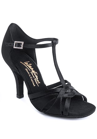 International Dance Shoes IDS Mia T-Bar-Black Satin