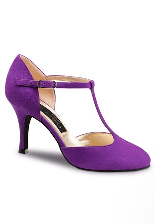 Nueva Epoca Corazon T-Bar Dance Shoes-Violet Suede