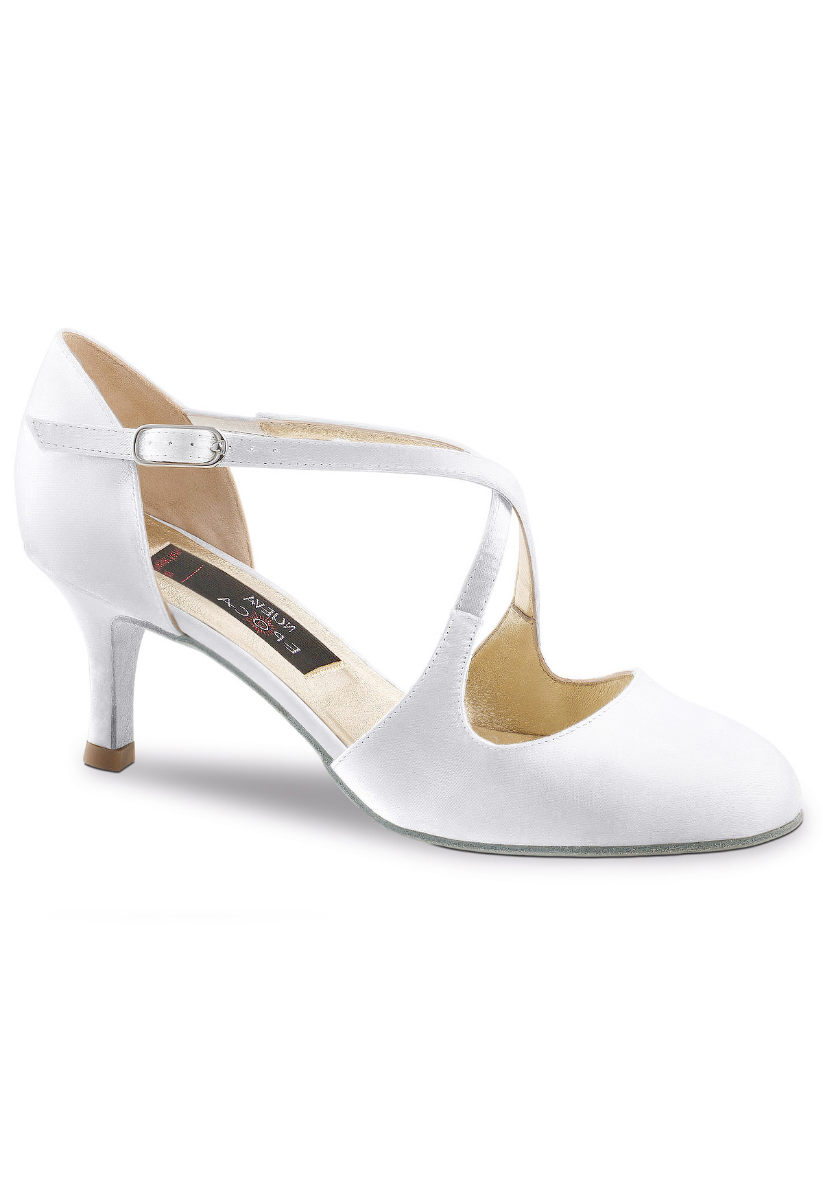 Nueva Epoca India Dance Shoes-White Satin