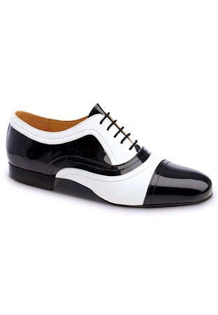 Nueva Epoca La Plata Dance Shoes-White Nappa / Black Patent