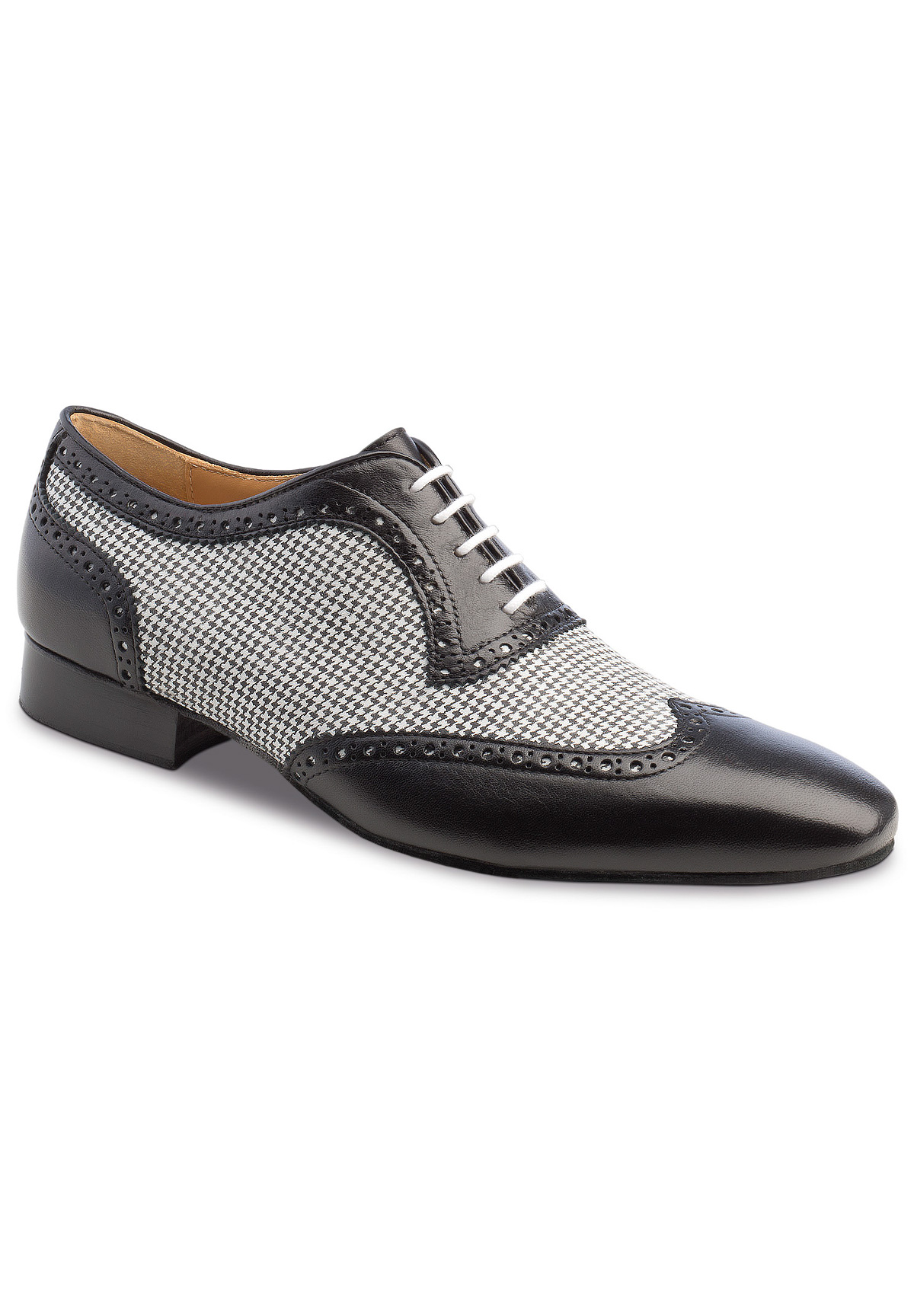 Nueva Epoca Mambo Dance Shoes-Black Nappa / Black&White Suede