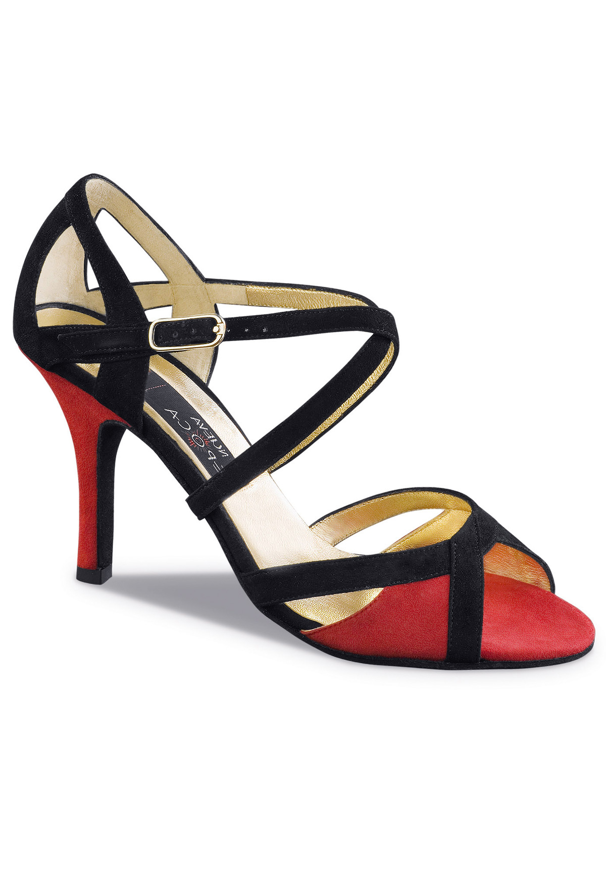 Nueva Epoca Paulina Dance Shoes-Red/Black Suede
