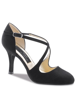 Nueva Epoca Serena Social Dance Shoes-Black Suede