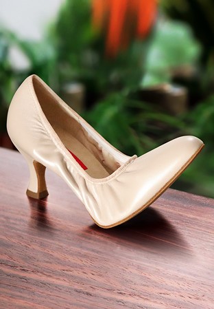 Paoul 1040 Stretch Ballroom Shoes-Pearled Bronze Nappa Leather