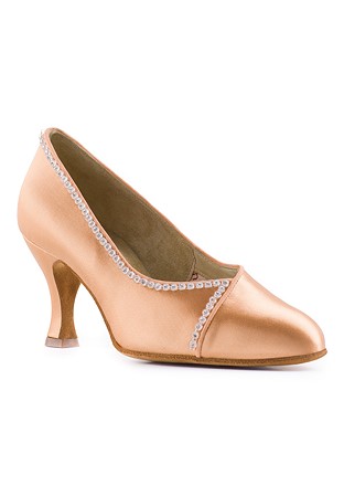 Paoul 1055 Crystal Court Shoes-Flesh Satin