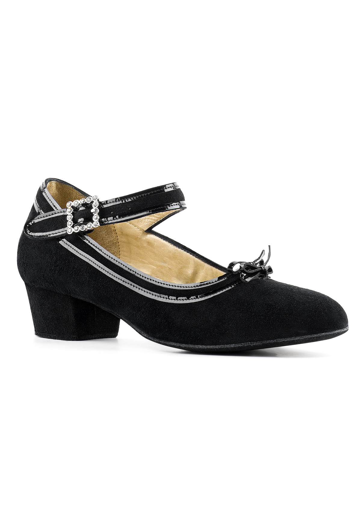 Paoul 1079 Carlo IX Shoes-Black Suede/Black Patent