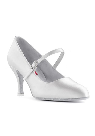 Paoul 1086 Court Shoes-White Satin