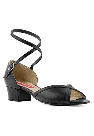 Paoul 122 Swing Sandal for Girls-Black Leather/Black Sl08