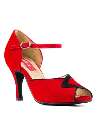 Paoul 131 Charleston Sandal-Red Suede/Black Suede
