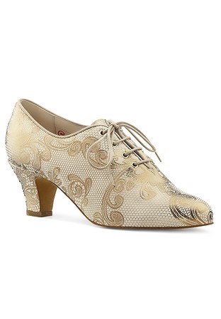 Paoul 137 Ladies Practice Shoes-Beige Lace