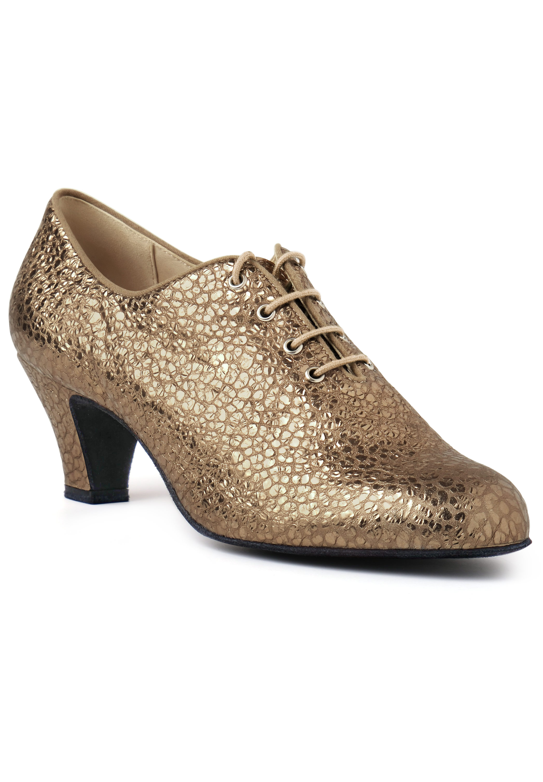Paoul 137 Practice Dance Shoes-Dark Tan Croc