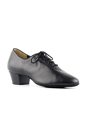 Paoul 140 Dance Shoes for Boys-Black Open Work Leather