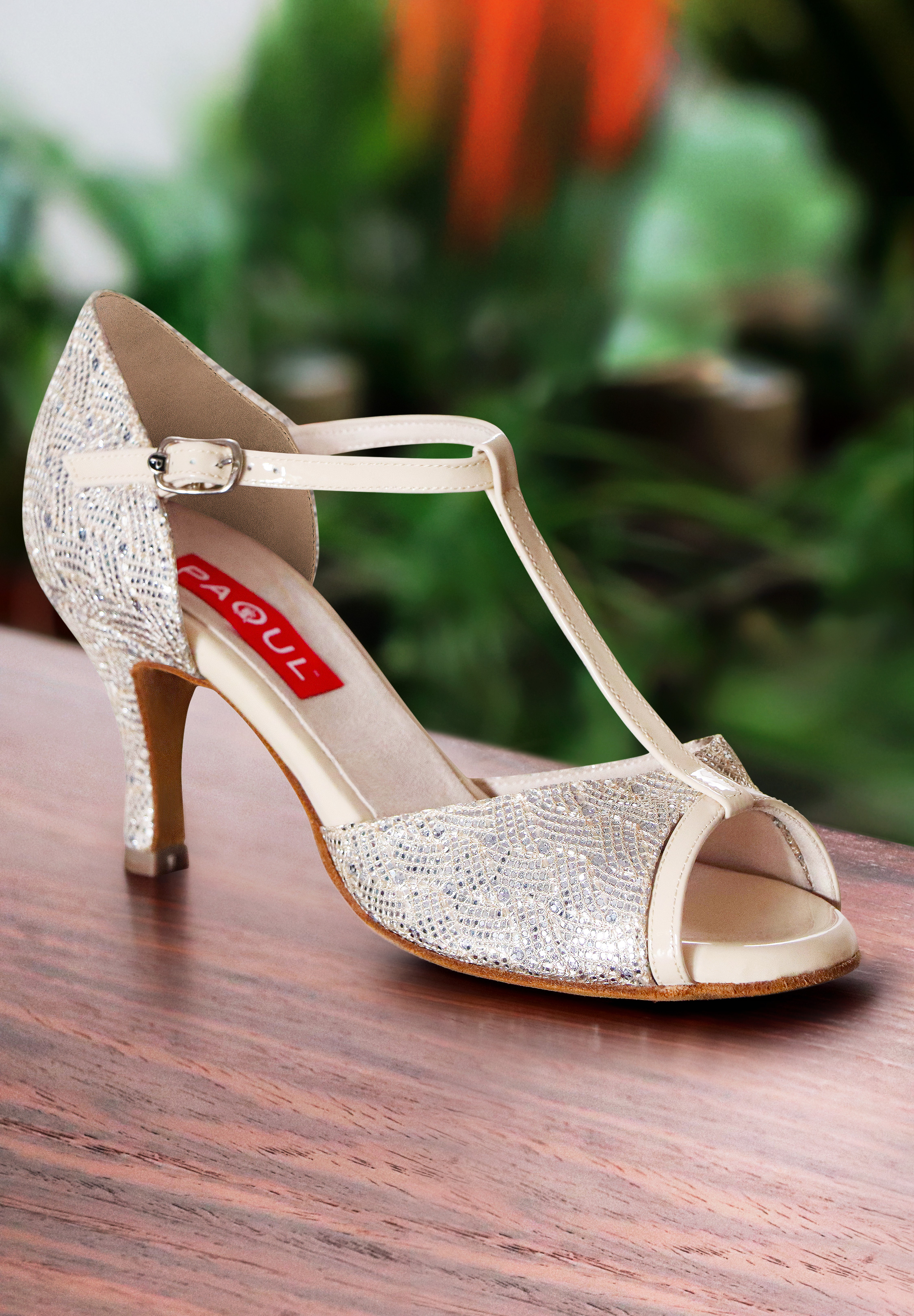 MGM-Joymod Womens Peep Toe Cross Strap Rhinestones Social Tango Ballroom Latin Modern Dance Shoes Wedding Party Sandals 