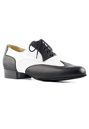 Paoul 15 Oxford Shoes-White Leather/Black Leather