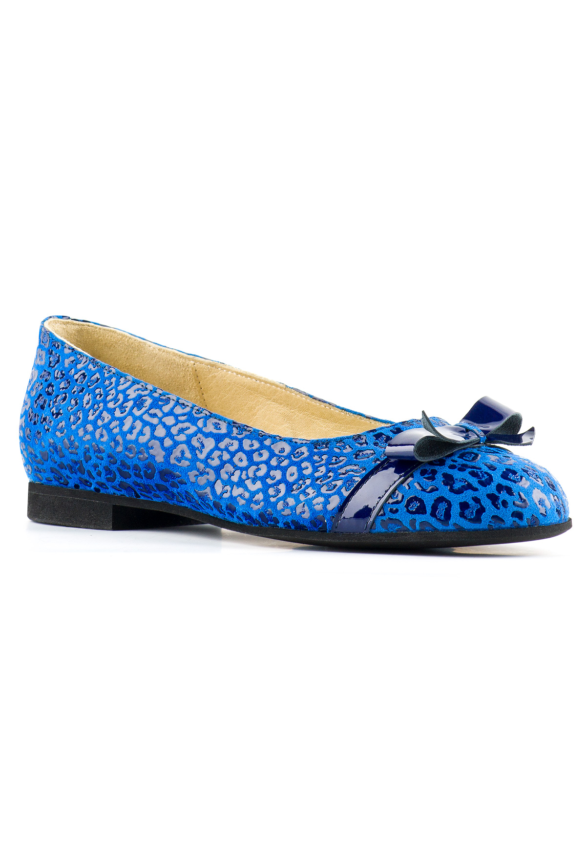 Paoul 232 Flat Court Shoes-Printed Malesia Suede