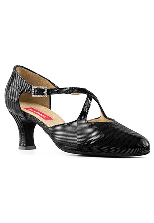 Paoul 580 Charleston Shoes-Black Lame