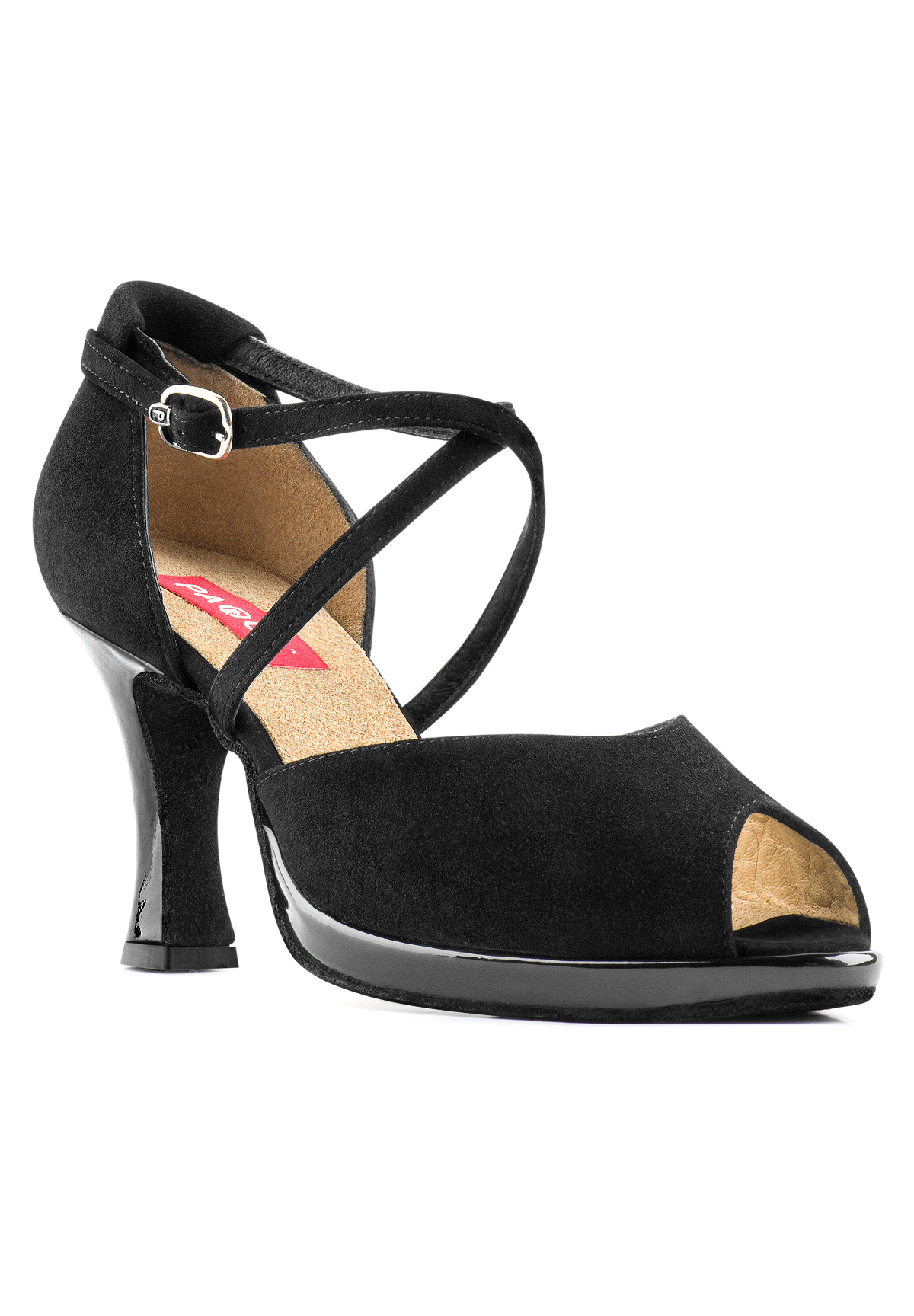 Paoul 615/18 Charleston Shoes-Black Suede/Black Patent