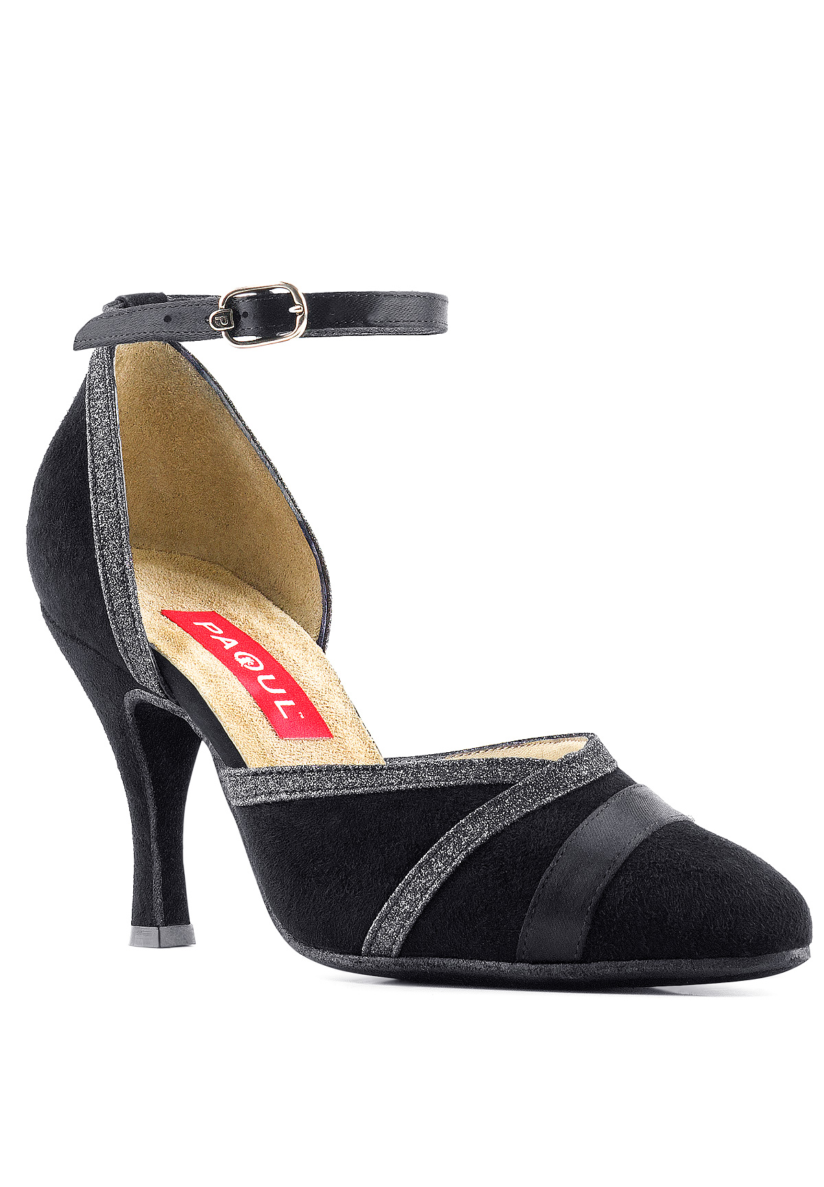 Paoul 639 Charleston Shoes-Black Suede/Black Sl08