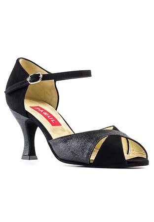 Paoul 645 Charleston Shoes-Black Suede/Black Sl08