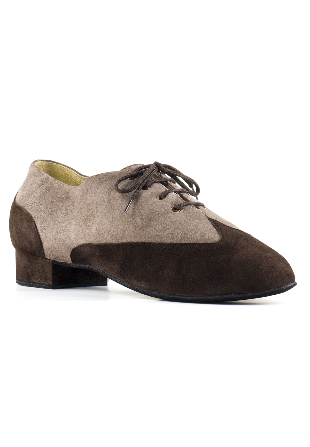 Paoul 6518 Dance Shoes-Dove Grey Suede/Brown Suede