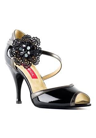 Paoul 675 Charleston Shoes-Black Patent/Pewter Kid