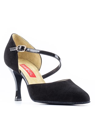 Paoul 684 Charleston Shoes-Black Suede/Black Patent