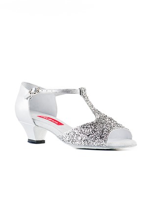 Paoul 6 T-Bar Dance Sandal for Girls-Silver Kid/Silver Sl01