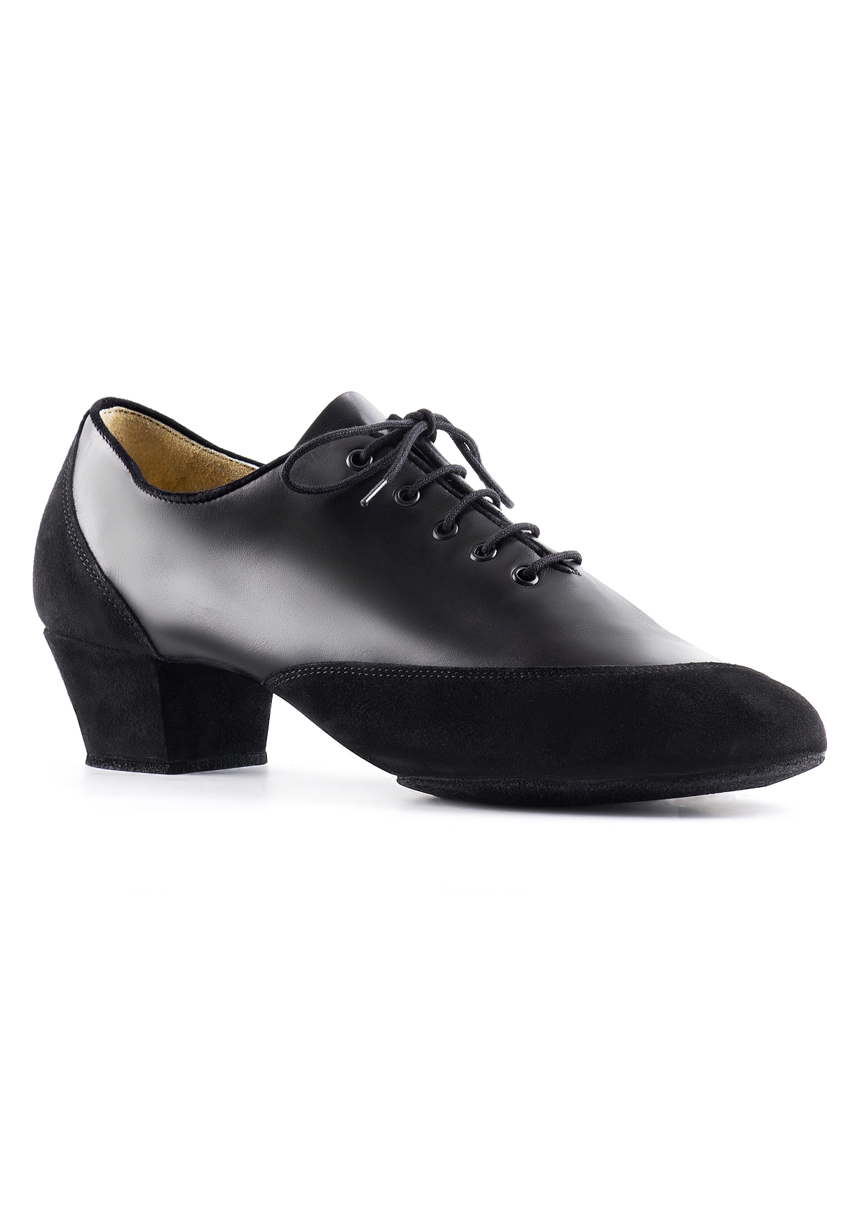 Paoul 809 Flex Shoes-Black Leather/Black Suede