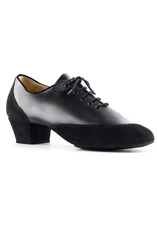 Paoul 809 Flex Shoes-Black Leather/Black Suede