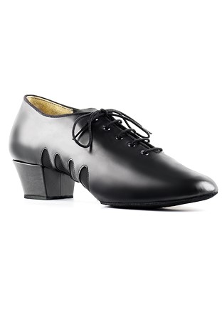 Paoul 812 Super Flex Shoes-Black Leather/Black Net