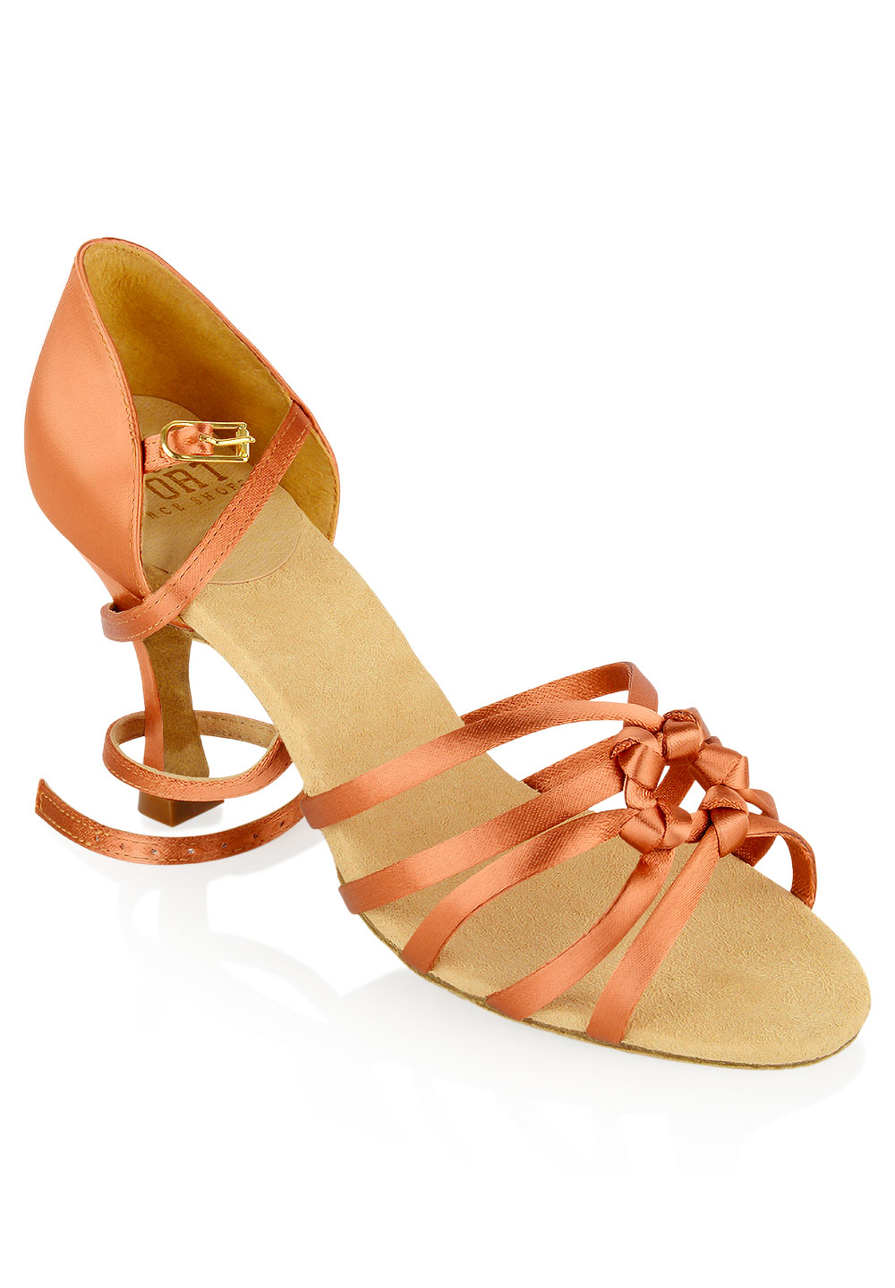 Ray Rose Cloudburst Latin Shoes 829-X-Dark Tan Satin