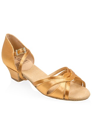 Ray Rose Dusk Girls Latin Shoes 584-Flesh Satin