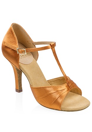 Ray Rose Frost Latin Shoes 814-X-Light Tan Satin