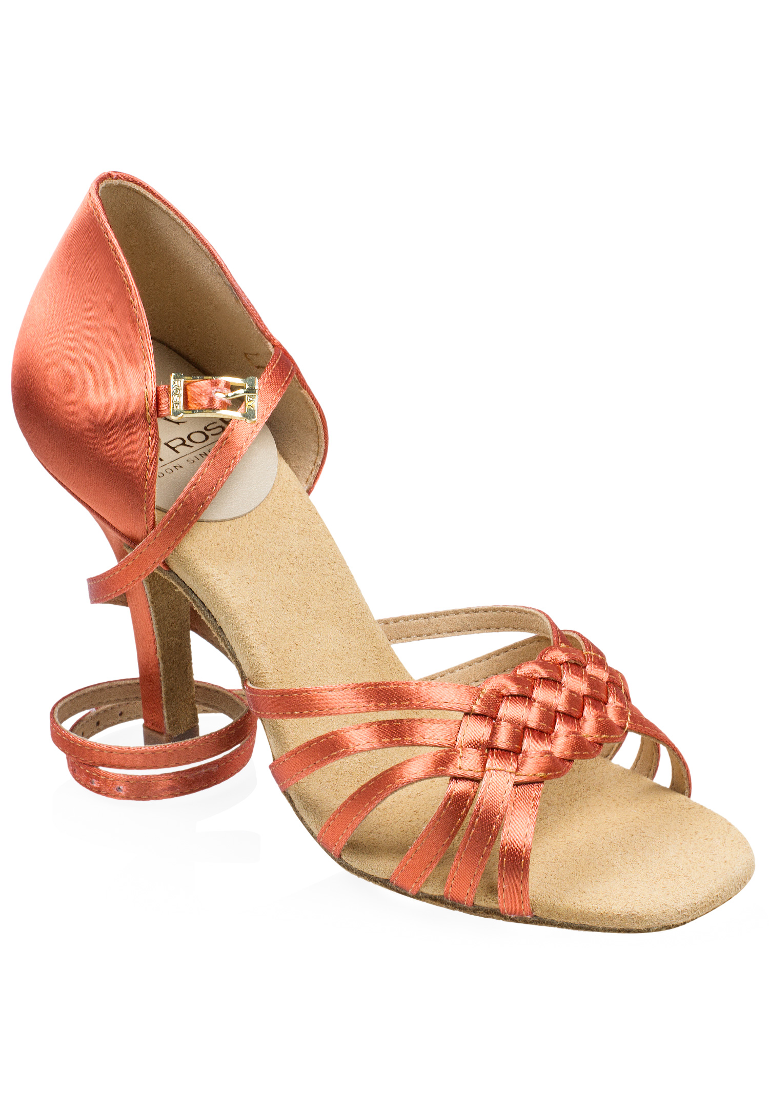 Ray Rose Moonglow Xtra Latin Shoes 869-X-Dark Tan Satin