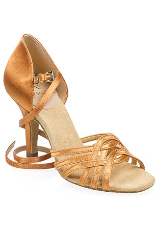 Ray Rose Persephone Xtra Latin Shoes 845-X-Light Tan Satin