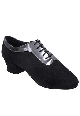 Ray Rose Solar Practice Shoes 417-Black Nappa Suede Leather/Silver Patent