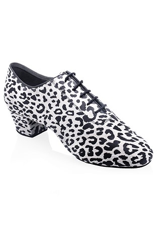 Ray Rose Thunder Mens Latin Shoes 460-Grey/Black Leopard Leather